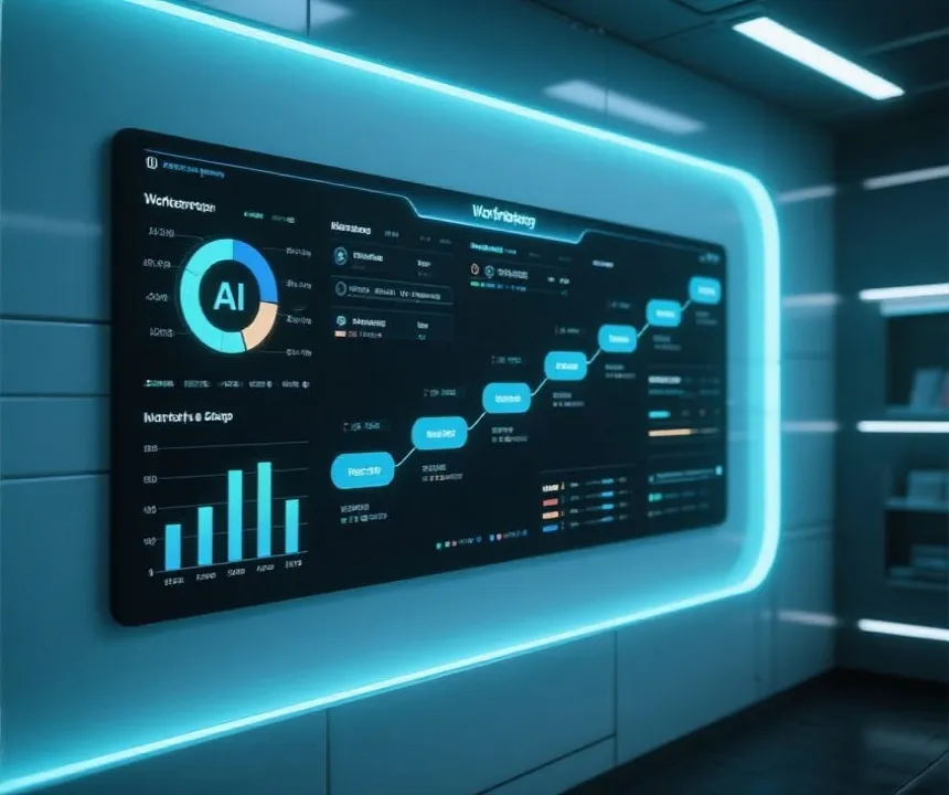 AI分析流程示意图